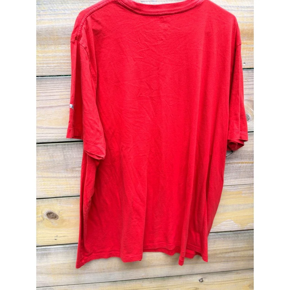 Puma Mens Graphic Logo T-Shirt Red Short Sleeve Crew Neck Size 3XL
